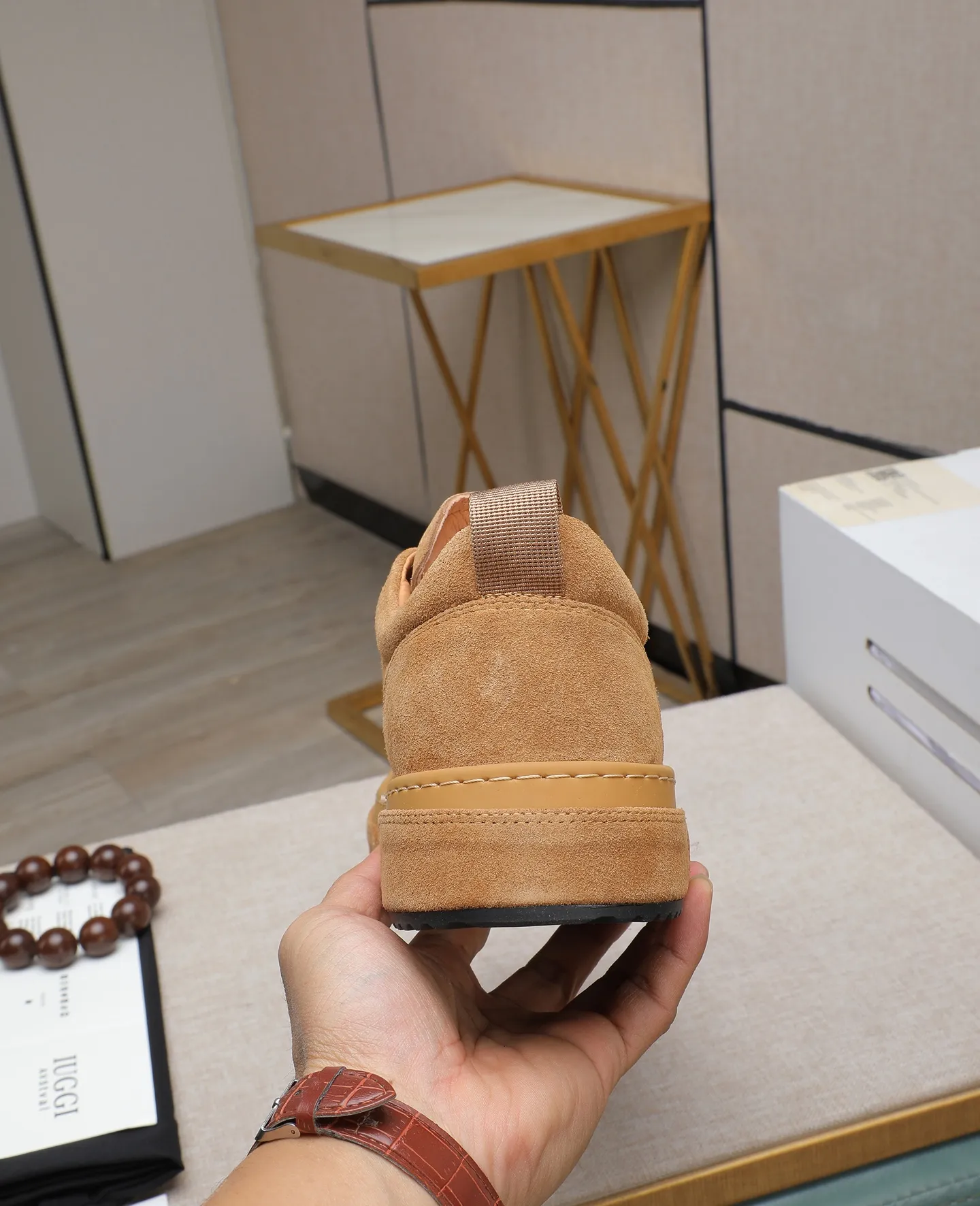 Men's shoes 💰620 IUGGI new retro presbyopia men's shoes, casual and versatile, full of high-end sense, fashionable, luxury and personalized style, joint model, retro presbyopia factor, full of handsome style, first layer suede cowhide, lining wool, rubber outsole, light and non-slip size: 39-44